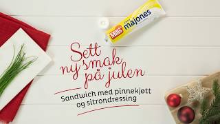 Sett ny smak på julen med Mills Majones  Sandwich med pinnekjøtt og sitrondressing [upl. by Donoho940]