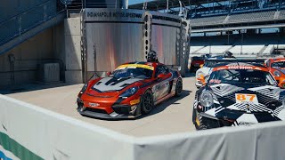 Racing at Indy in a Porsche Cayman GT4 RS  International GT 2024 [upl. by Artap]