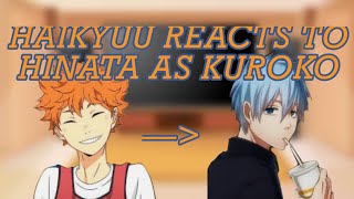 Haikyuu reacts to Hinata as Kuroko  hq x kb  gacha club [upl. by Cott]