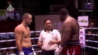 Riddick Bowe Vs Levgen Golovin Muay Thai [upl. by Monteith]