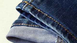 How to Shorten Jeans with Original Hem [upl. by Mychael836]