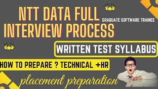 NTT Data Recruitment Process  Interview  How To Prepare  Exam Pattern Freshers Off Campus Drive [upl. by Abbotsun589]