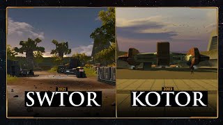 SWTOR vs KOTOR  Dantooine Jedi Enclave COMPARISON [upl. by Nad]