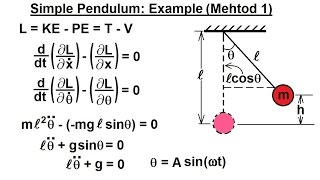 Physics 68 Lagrangian Mechanics 6 of 25 Simple Harmonic Motion Method 1 [upl. by Anialem]