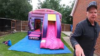 Funfilled Adventure in the Princess Bouncy Castle with Slide  Bouncy Castles Videos [upl. by Karame]