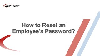 Employee Password Reset [upl. by Nnylsor]