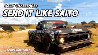 Forza Horizon 5 Daily Challenges Send It Like Saito Earn an Ebisu Style skill combo [upl. by Dorrehs]