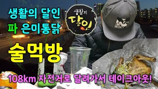 은미통닭 파 토종통닭 테이크아웃 맛평가와 술먹방 토크하다 아딸딸 [upl. by Abas]