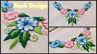 Elegant Hand Embroidered Dress Neck Designs for Women  DIY Tutorial simplyembroider [upl. by Colligan]