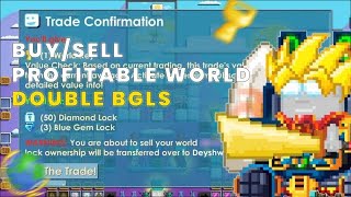 350DLS PROFIT ONLY TRADING GrowTopia BuySell Profitable World 2024 [upl. by Anhsirk]