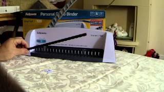 Fellowes Starlet 2 Personal Comb Binder Demonstration Part 1 [upl. by Yenruoc]