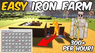 The Easiest IRON Farm in Minecraft  Tutorial 121  300 PER HOUR [upl. by Bessie]