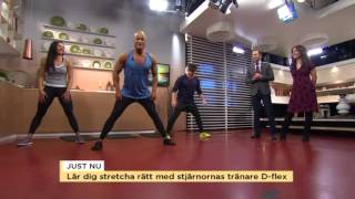 Dynamisk stretching med Dflex  Nyhetsmorgon TV4 [upl. by Airalav440]