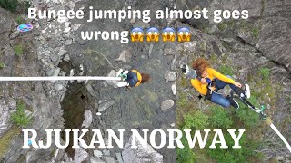 Bungee jumping  Rjukan Norway  One of the most scary sports [upl. by Aerdnek]