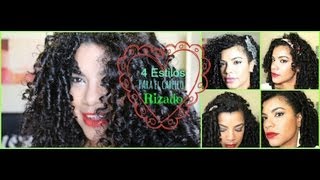 4 peinados faciles para el cabello rizado [upl. by Maer958]