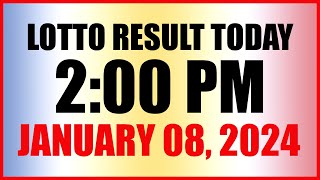 Lotto Result Today 2pm January 8 2024 Swertres Ez2 Pcso [upl. by Eldin145]