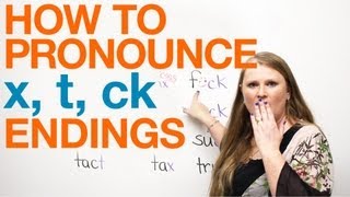 Pronunciation  words ending with X T CK [upl. by Squire546]