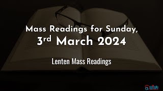 Catholic Mass Readings in English  March 3 2024  Lenten Mass Readings [upl. by Hteb]