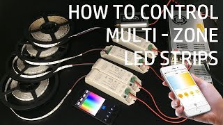 How to control MultiZones CTRGBW LED strip lights  WIFI Control [upl. by Shiekh]