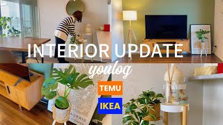 09｜リビングルームのインテリアをアップデート｜ IKEA amp TEMUインテリア購入品｜30代主婦のvlog ｜ Daily life vlog [upl. by Etnaled]