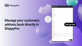 Manage your customers address book directly in ShippyPro [upl. by Edie]