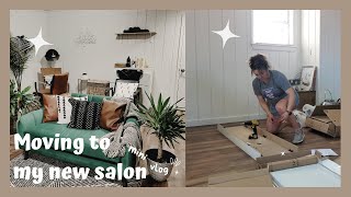 MOVING TO MY NEW SALONSALON DECORATING [upl. by Ezarra]