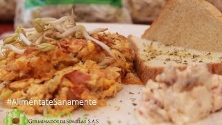 Receta Huevos con Tocineta y Raíz China [upl. by Clapp517]