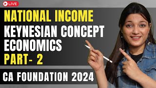 Keynesian Theory Of Determination Of National Income Part 2  New Scheme  CA Foundation Classes [upl. by Lednam]