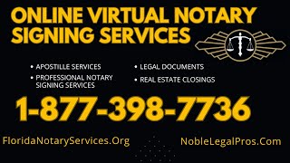 Florida Remote Online Virtual Notarization amp Electronic Notary Services RON [upl. by Firahs]