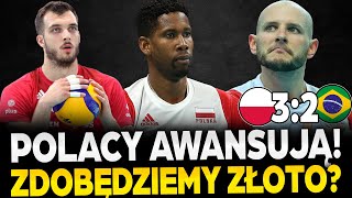 JESTEŚMY W ĆWIERĆFINALE IGRZYSK OLIMPIJSKICH POLSKA 32 BRAZYLIA  BĘDZIE MEDAL siatkówka [upl. by Spohr838]