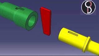 how socket and spigot cotter joint animation [upl. by Anauqes]