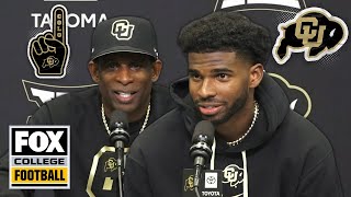 Postgame Interview Deion Sanders Shedeur Sanders reflect on Colorados loss to No 18 Kansas State [upl. by Lednahc793]