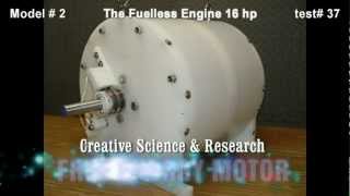 The Fuelless Engine Model  2  16 hp  Free Energy Electric Motor  Self Running Motor [upl. by Ycnaf]