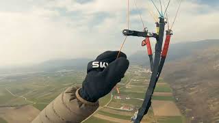 Playing around with my paraglider before landing  Meduno Italy  032024 [upl. by Ravens]