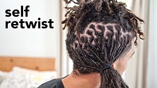 How to Retwist Dreadlocks YOURSELF [upl. by Goran31]