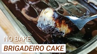 NO BAKE BRIGADEIRO CAKE  HOW TO MAKE CHOCOLATE OVERLOAD CAKE [upl. by Tatum]