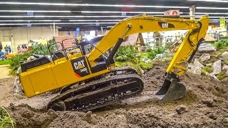 155 kg RC Excavator in HUGE 18 scale RC Caterpillar Action [upl. by Baudin]