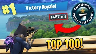 TOP 100 BEST FORTNITE SNIPER SHOTS OF ALL TIME [upl. by Andreana608]