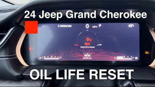 2024 24 Jeep Grand Cherokee Oil Life Reset How To [upl. by Eniawd]