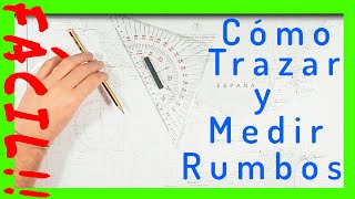 📐Cómo MEDIR y TRAZAR un RUMBO en carta náutica⛵  🚢 Curso de Navegación 🚢 [upl. by Duggan750]