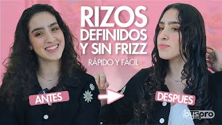 PASO A PASO RUTINA COMPLETA Cómo DEFINIR el CABELLO RIZADO  ONDULADO  RÁPIDO FÁCIL Y SIN FRIZZ [upl. by Iztim]