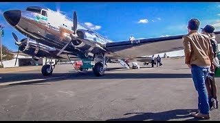 Amazing Flight on a Vintage DC3 HD Video [upl. by Stanfill]