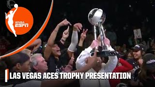 Las Vegas Aces 2023 WNBA Finals Trophy Presentation 🏆  WNBA on ESPN [upl. by Narod]