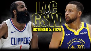 Golden State Warriors vs Los Angeles Clippers Full Game Highlights  October 5 2024 NBA PreSeason [upl. by Assenov]