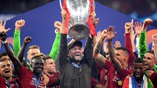 Jurgen Klopp and Liverpool players emotional as they lift Champions League trophy [upl. by Kcirdneh725]