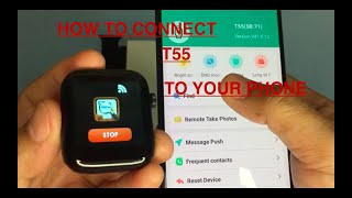 How To Connect T55 Smart Watch To Phone Using FITPRO APP [upl. by Sunday538]