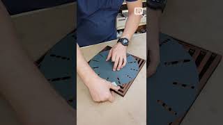 Geometric Walnut and Epoxy Resin Clock diy epoxy xtoolp2 xtool [upl. by Regnij]