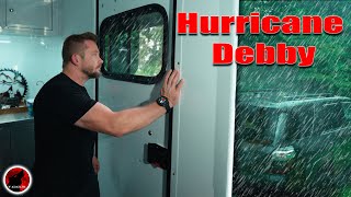 It Gets Crazy FAST  Hurricane Debby Dumps 4quot of Rain  OffGrid Cabin Camping in Heavy Rain amp Storms [upl. by Lirbaj998]