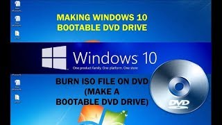 How to make bootable Windows 10 DVD Drive from ISO file Burn ISO file to DVD [upl. by Serrell]