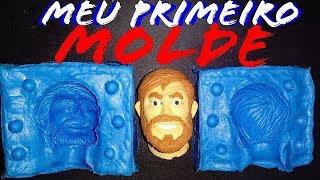 Fiz Meu Primeiro Molde de Borracha de Silicone  Molde Bipartido [upl. by Ludovika]